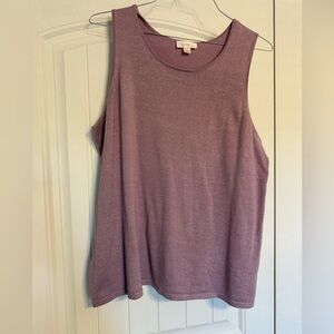 Belle Kim Gravel Lavender with Silver Shimmer Tank Too - XL